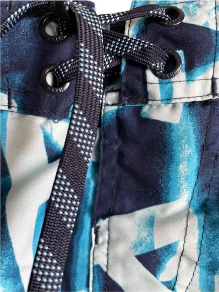 Nike BoardShorts Swim 37763  Back Elastic LaceUp Front Blues SZ Large Sharp - Picture 6 of 10